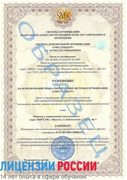 Образец разрешение Сургут Сертификат ISO 50001